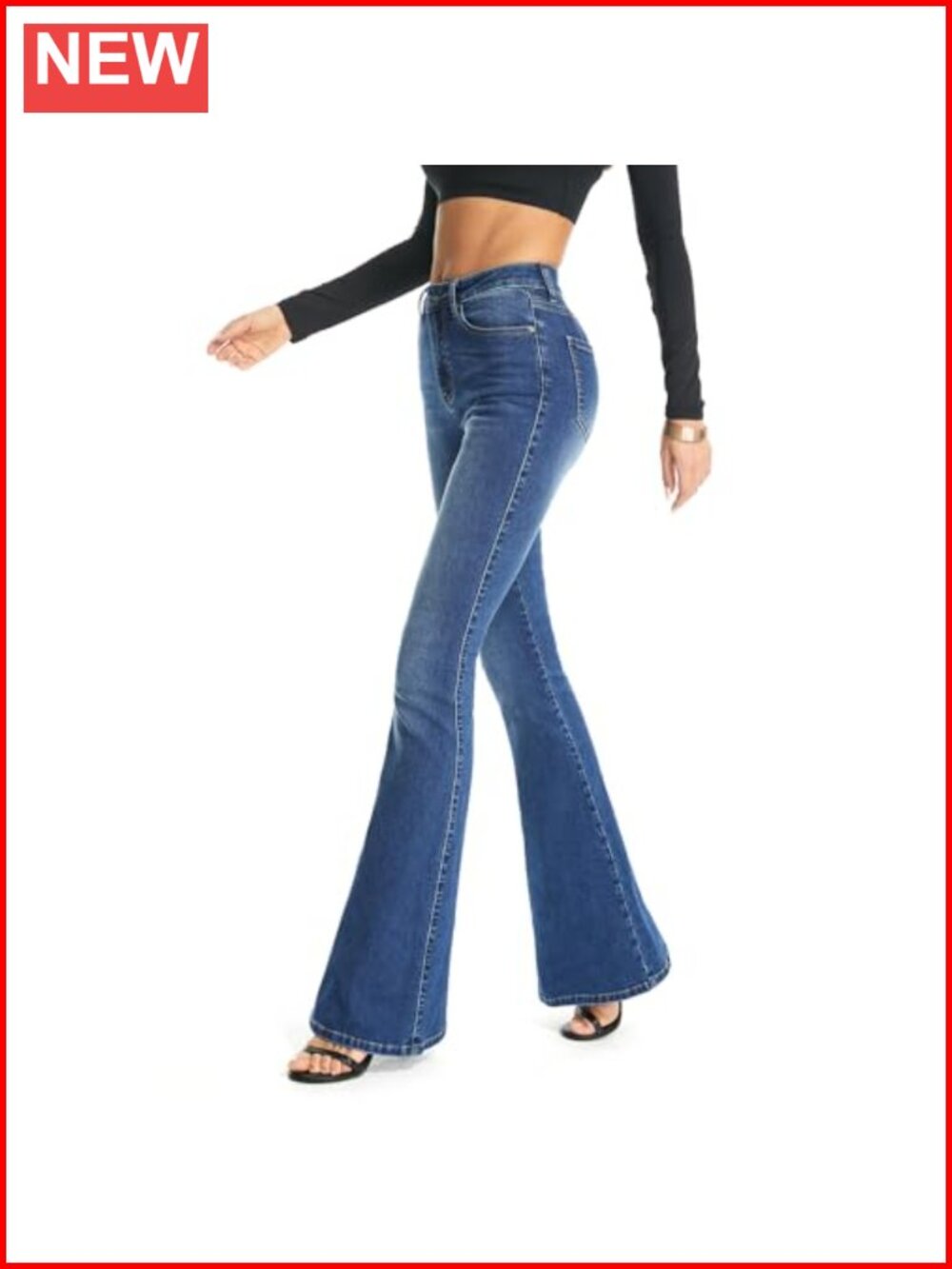 Curvy High Rise Stretchy Bootcut Flare Denim Jeans